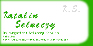 katalin selmeczy business card